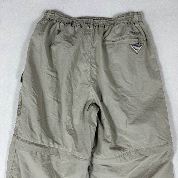 Columbia PFG Omni-Shade Convertible Pants Men's Medium Mesh Drawstring Hiking - Picture 11 of 16